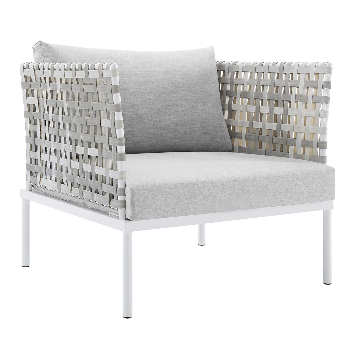 Harmony Sunbrella Basket Weave Outdoor Patio Aluminum Armchair by Modway