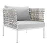 Harmony Sunbrella Basket Weave Outdoor Patio Aluminum Armchair by Modway