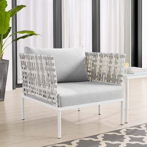 Harmony Sunbrella Basket Weave Outdoor Patio Aluminum Armchair by Modway