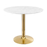 Verne 35" Artificial Marble Dining Table by Modway