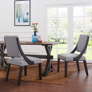 Cambridge Upholstered Fabric Dining Chairs Set of 2 by Modway