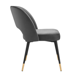 Rouse Performance Velvet Dining Side Chairs Set of 2 by Modway