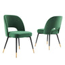 Rouse Performance Velvet Dining Side Chairs Set of 2 by Modway
