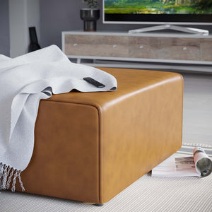 Mingle Vegan Leather Ottoman by Modway