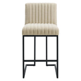 Indulge Channel Tufted Fabric Counter Stool by Modway