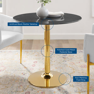 Verne 35" Artificial Marble Dining Table by Modway