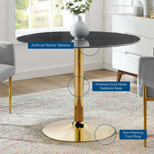 Verne 40" Artificial Marble Dining Table by Modway