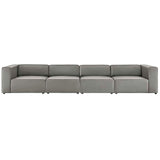 Mingle 4-Piece Vegan Leather Sectional Sofa by Modway