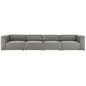 Mingle 4-Piece Vegan Leather Sectional Sofa by Modway