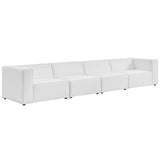 Mingle 4-Piece Vegan Leather Sectional Sofa by Modway