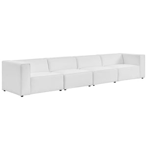 Mingle 4-Piece Vegan Leather Sectional Sofa by Modway