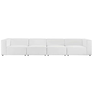 Mingle 4-Piece Vegan Leather Sectional Sofa by Modway