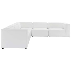 Mingle 5-Piece Vegan Leather Sectional Sofa by Modway