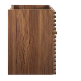 Render 18" Wall-Mount Bathroom Vanity Cabinet (Walnut) by Modway
