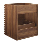 Render 18" Wall-Mount Bathroom Vanity Cabinet (Walnut) by Modway