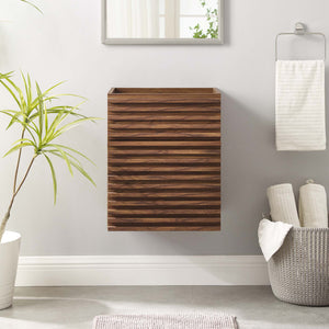 Render 18" Wall-Mount Bathroom Vanity Cabinet (Walnut) by Modway