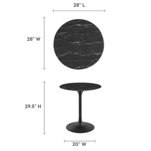 Lippa 28" Round Faux Marble Dining Table by Modway