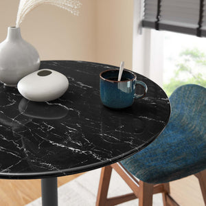 Lippa 28" Round Faux Marble Bar Table by Modway