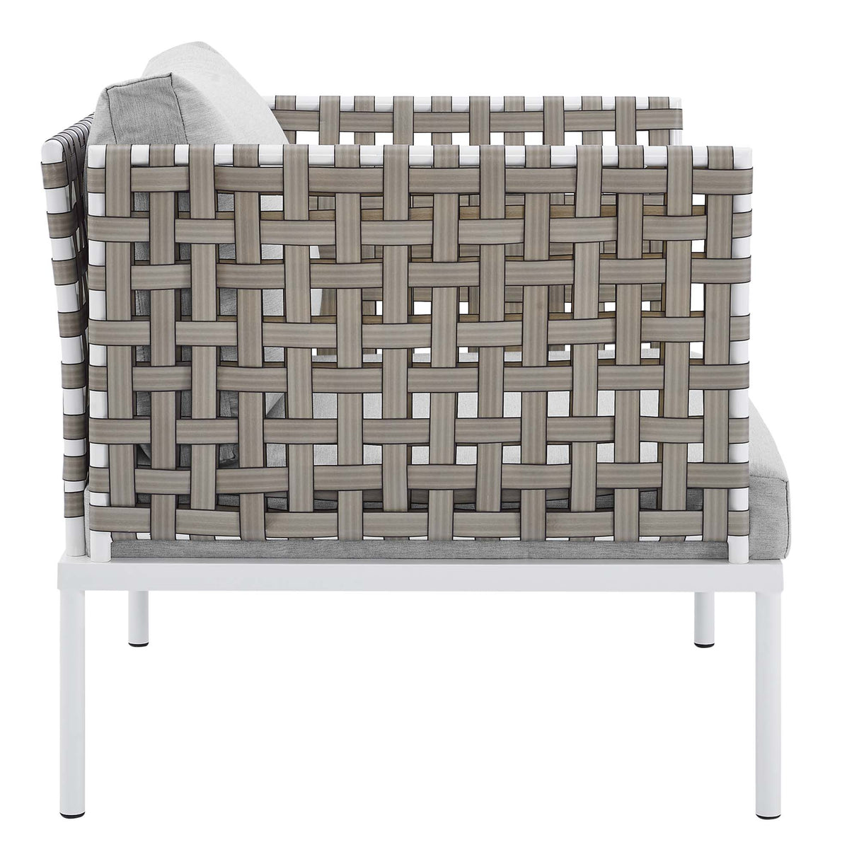 Harmony Sunbrella Basket Weave Outdoor Patio Aluminum Armchair by Modway