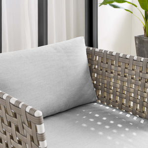 Harmony Sunbrella Basket Weave Outdoor Patio Aluminum Armchair by Modway