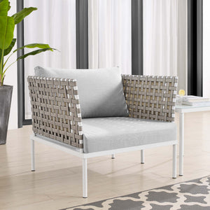 Harmony Sunbrella Basket Weave Outdoor Patio Aluminum Armchair by Modway