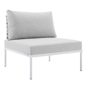 Harmony Sunbrella Basket Weave Outdoor Patio Aluminum Armless Chair by Modway