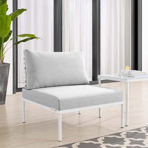 Harmony Sunbrella Basket Weave Outdoor Patio Aluminum Armless Chair by Modway