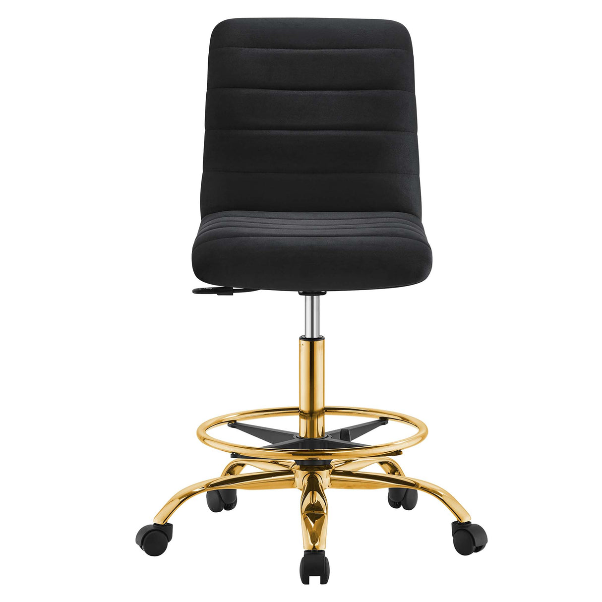 Ripple Armless Performance Velvet Drafting Chair by Modway