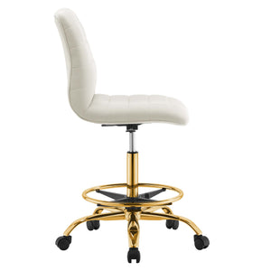 Ripple Armless Performance Velvet Drafting Chair by Modway