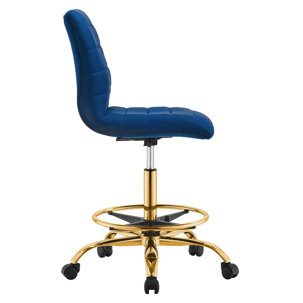 Ripple Armless Performance Velvet Drafting Chair by Modway