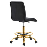 Prim Armless Performance Velvet Drafting Chair by Modway