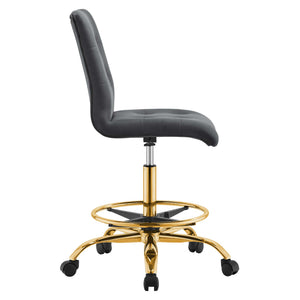 Prim Armless Performance Velvet Drafting Chair by Modway