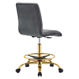Prim Armless Performance Velvet Drafting Chair by Modway