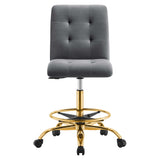 Prim Armless Performance Velvet Drafting Chair by Modway