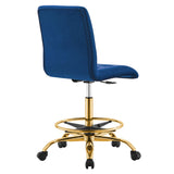 Prim Armless Performance Velvet Drafting Chair by Modway