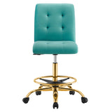 Prim Armless Performance Velvet Drafting Chair by Modway