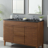 Cayman 48" Double Basin Bathroom Sink by Modway