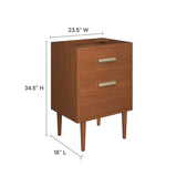Cassia 24" Teak Wood Bathroom Vanity Cabinet by Modway