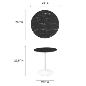 Lippa 28" Round Faux Marble Dining Table by Modway