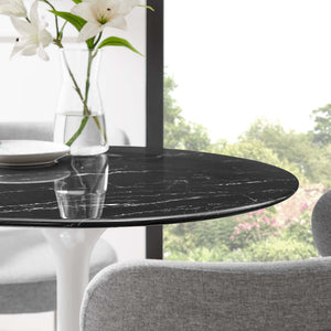 Lippa 28" Round Faux Marble Dining Table by Modway