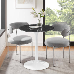 Lippa 28" Round Faux Marble Dining Table by Modway