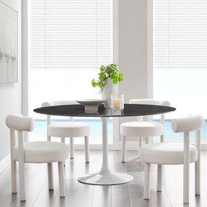 Lippa 60" Round Faux Marble Dining Table by Modway