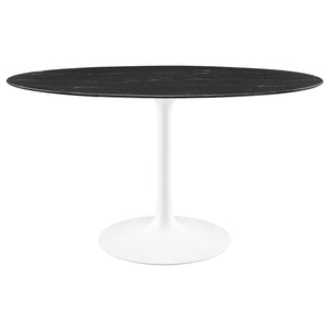 Lippa 54" Oval Faux Marble Dining Table by Modway