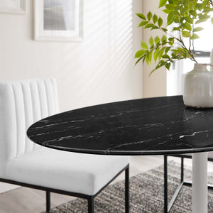 Lippa 54" Oval Faux Marble Dining Table by Modway