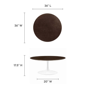 Lippa 36" Round Wood Coffee Table by Modway
