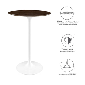 Lippa 28" Round Wood Bar Table by Modway
