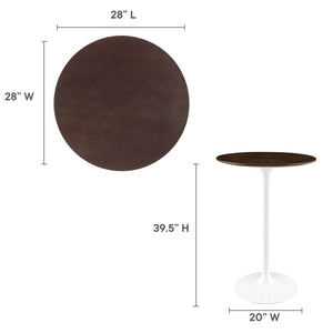 Lippa 28" Round Wood Bar Table by Modway