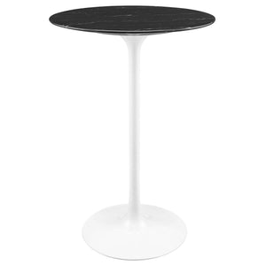 Lippa 28" Round Faux Marble Bar Table by Modway
