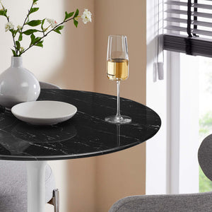 Lippa 28" Round Faux Marble Bar Table by Modway