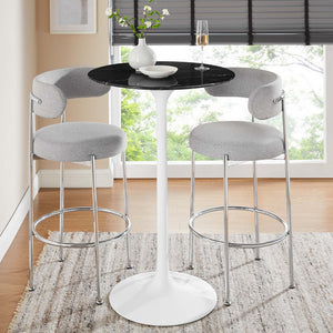 Lippa 28" Round Faux Marble Bar Table by Modway